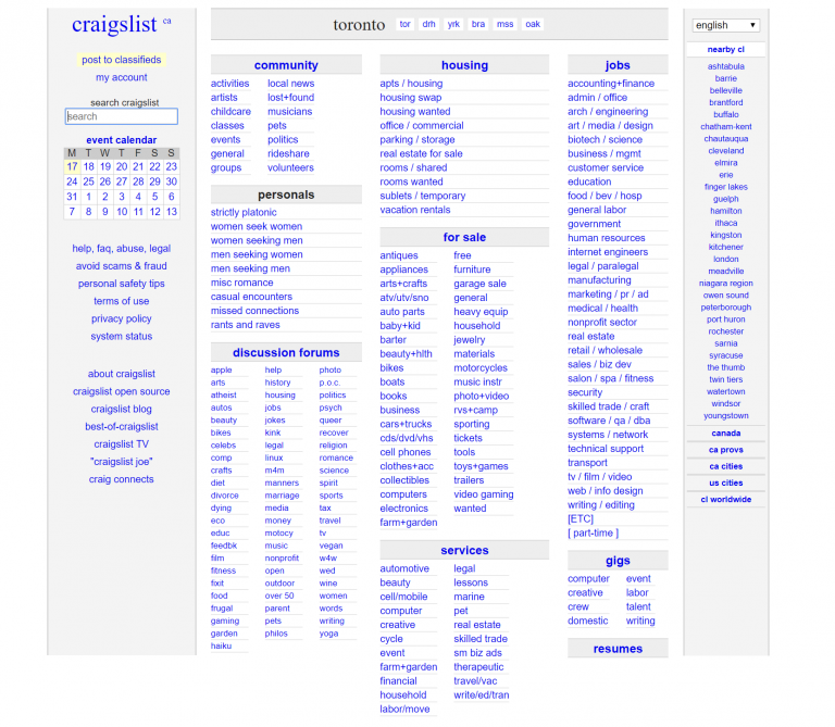 craigslist screenshot